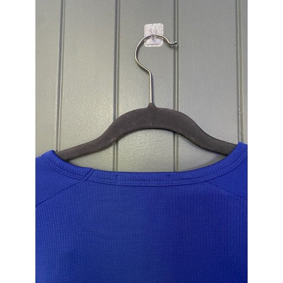 VTG NIKE SPHERE Pullover Shirt Men Large Blue Stretch Short Sleeve Active - Picture 9 of 9